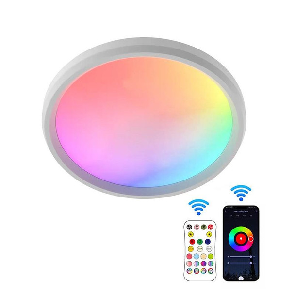 WiFi Bluetooth 2.4G Remote Control LED Ceiling Light, Voltage: EU Standard 220V-240V(RGBCW White)