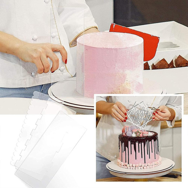 6 In 1 Clear Acrylic Cake Scraper Smoothing Tool Set