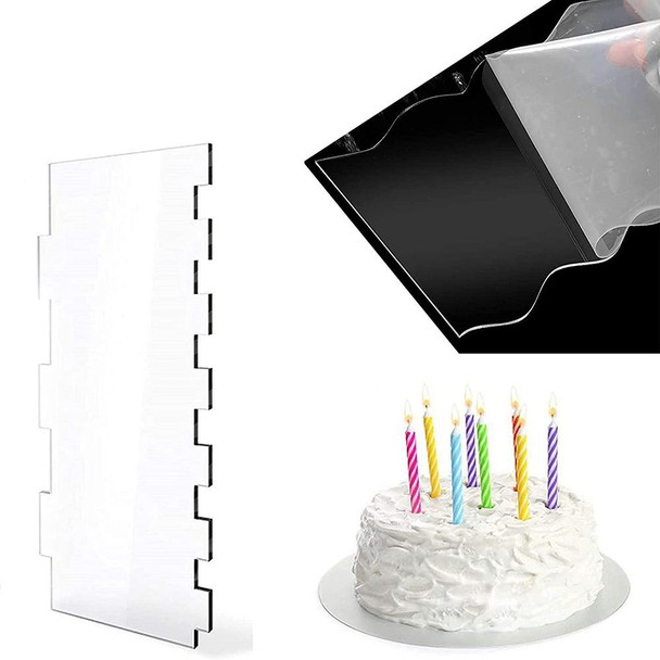 6 In 1 Clear Acrylic Cake Scraper Smoothing Tool Set