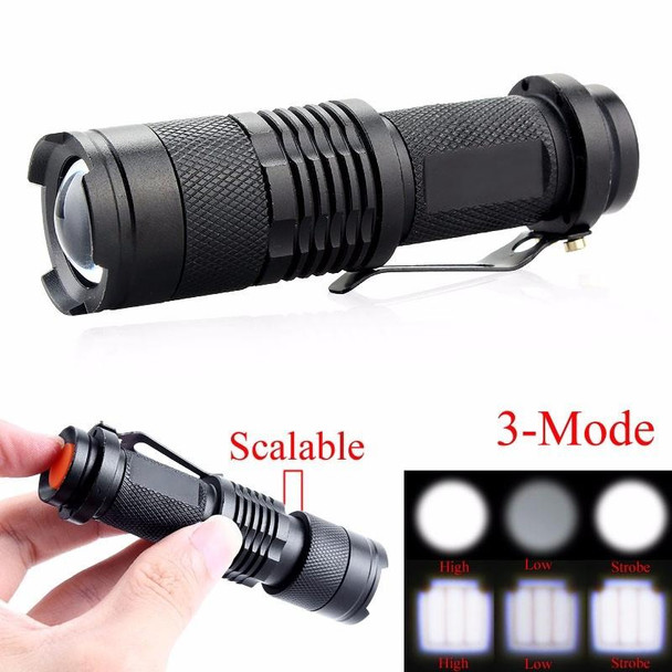 LED Outdoor Rechargeable Telescopic Zoom Mini Glare Flashlight, Specification:Single