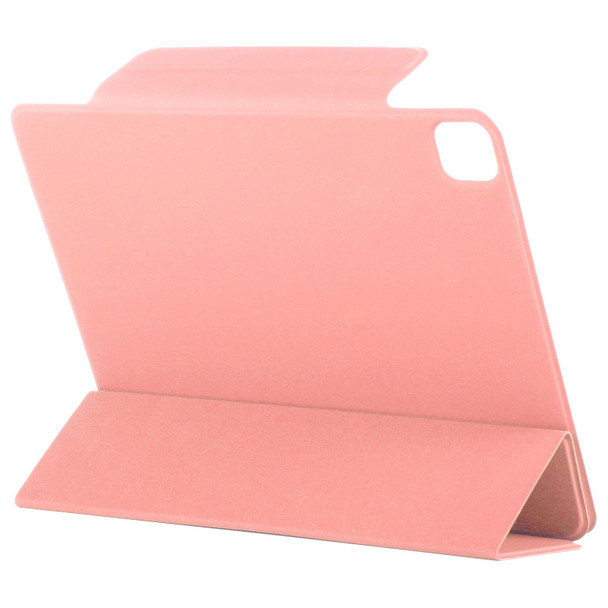 Horizontal Flip Ultra-thin Fixed Buckle Magnetic PU Leather Tablet Case With Three-folding Holder & Sleep / Wake-up Function - iPad Pro 11 (2021) / iPad Pro 11 inch (2020) / Pro 11 2018 / Air 2020 10.9(Pink)