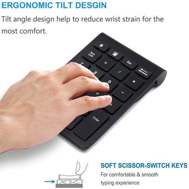 BT304 22 Keys Laptop Mini Wireless Keyboard, Spec: 2.4G (Gray)