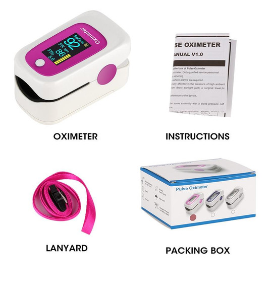 M160 Finger Pulse Oximeter(Rose Red)