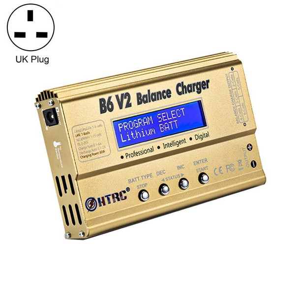 HTRC B6 V2 Model Airplane Charger Smart Balance Charger, UK Plug