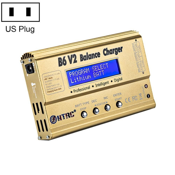 HTRC B6 V2 Model Airplane Charger Smart Balance Charger, US Plug