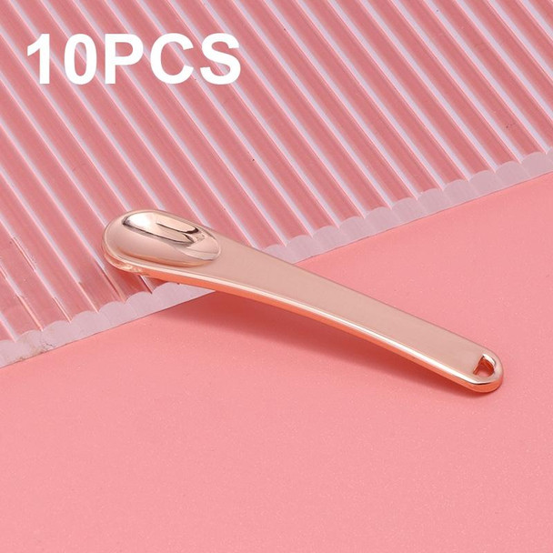 10 PCS Zinc Alloy Cosmetics Spoons Cream Split Spoon(Rose Gold)