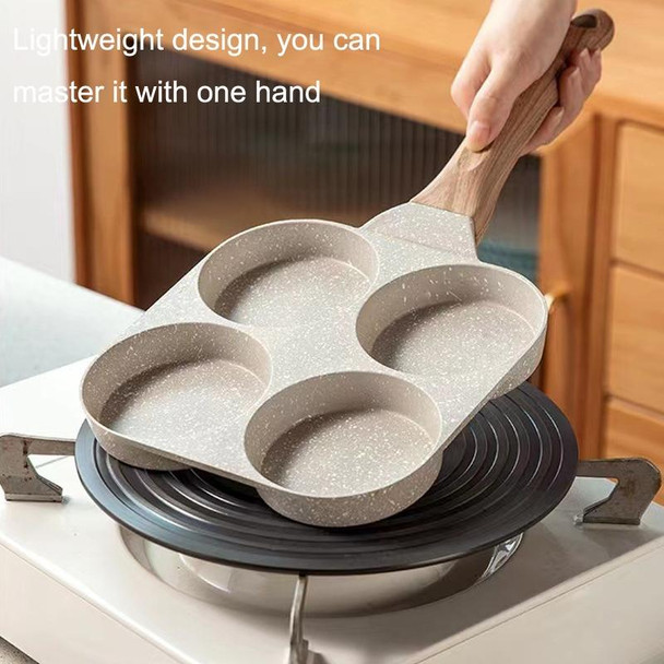 Dual Hole Maifan Stone Non-stick Pan Egg Burger Frying Pan Universal Induction Cooker