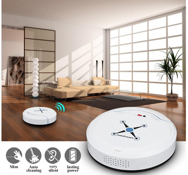Home Smart Ultra-Thin Small Charging Vacuum Cleaners Sweeping Robot Automatic Home Cleaning Machine Robot Vacuum Cleaner(White)