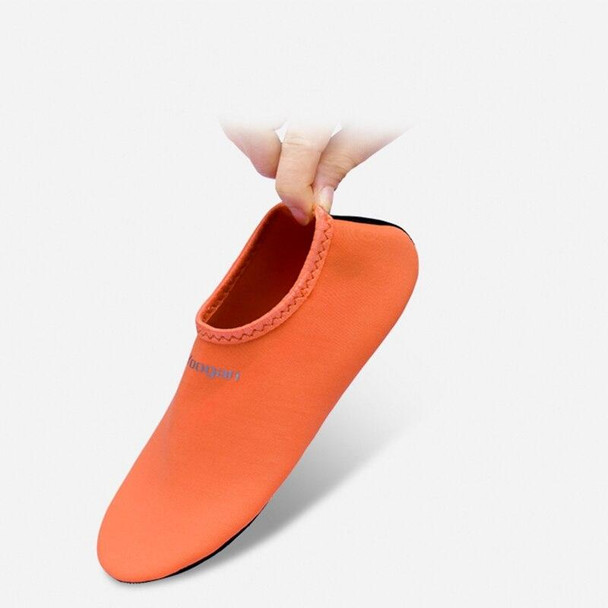 Yoogan 2 Pairs Unisex Outdoor Non-Slip Beach Socks for Swimming Diving Snorkeling, Shoe Size:2XS28-29(Orange)