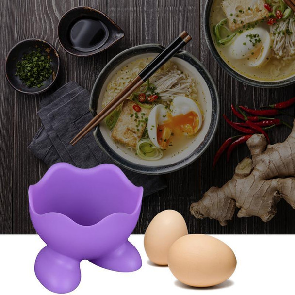 10 PCS Creative Environmentally Friendly Kitchen Gadgets Resistant Silicone Egg Cooker Food Grade Egg Tray Random Color Delivery