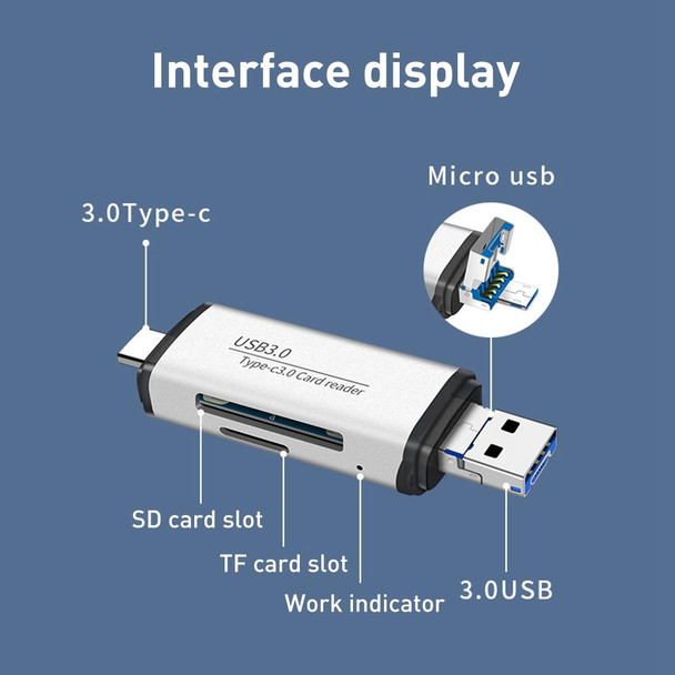 ADS-101 USB 3.0 Multi-function Card Reader(Silver)