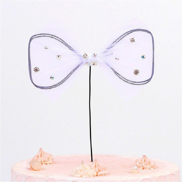 5 PCS Bow Cake Insert Birthday Party Dessert Decoration(Black)