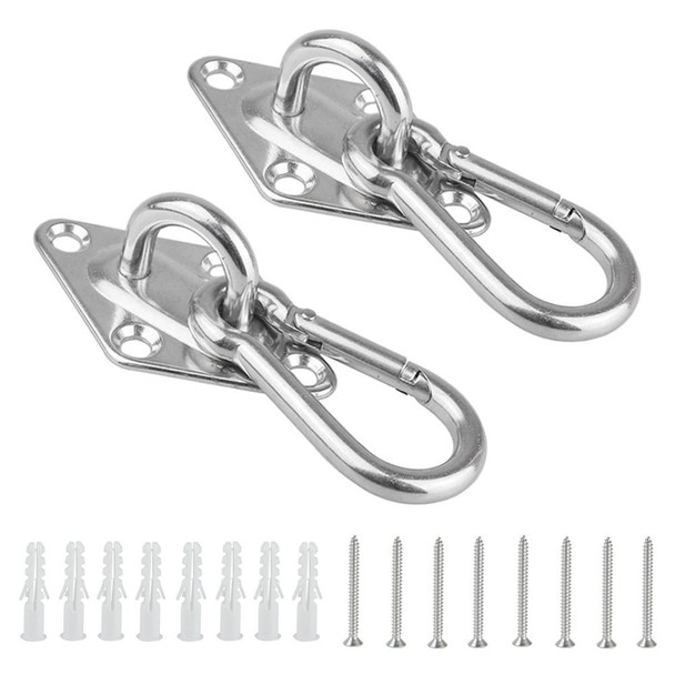 2 PCS 8mm 304 Stainless Steel Sand Bag Ceiling Hook Heavy Duty Swing Hangers