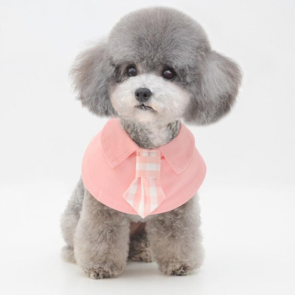 Pet Shawl Scarf Saliva Towel Dog Clothes Accessories, Size:S(Pink)