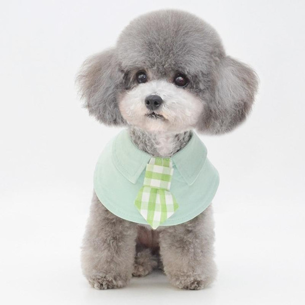 Pet Shawl Scarf Saliva Towel Dog Clothes Accessories, Size:M(Green)