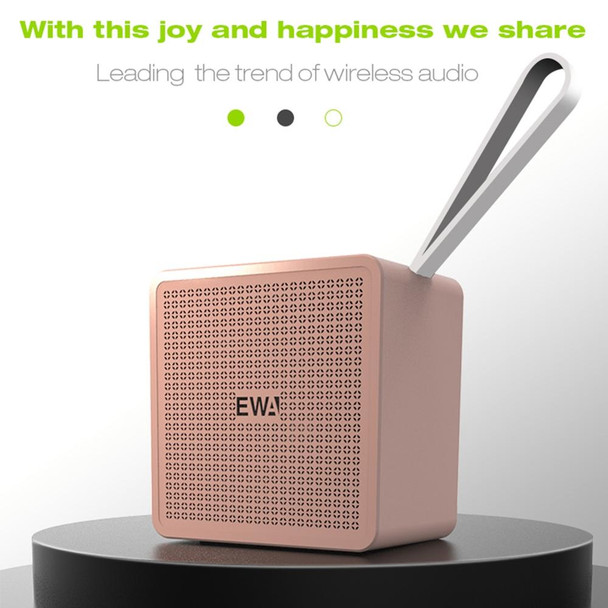 EWA A105 High Hidelity Bluetooth Speaker, Small Size High  Power Bass, TWS Bluetooth Technology Support TF(Rose Gold)