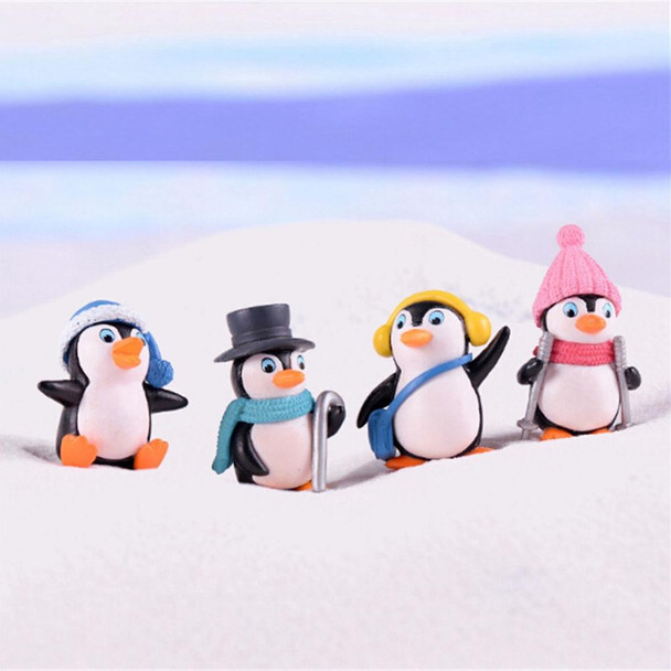 2 PCS Winter Penguin Doll Mobile Phone Pendant Toy Fleshy Decoration, Specification:Black Hat Penguin