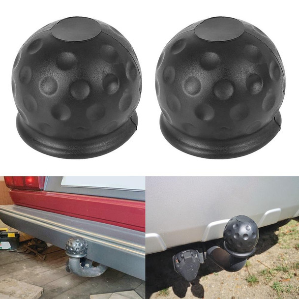 2 in 1 / Set Car Truck Tow Ball Cover Cap Towing Hitch Trailer Towball Protection