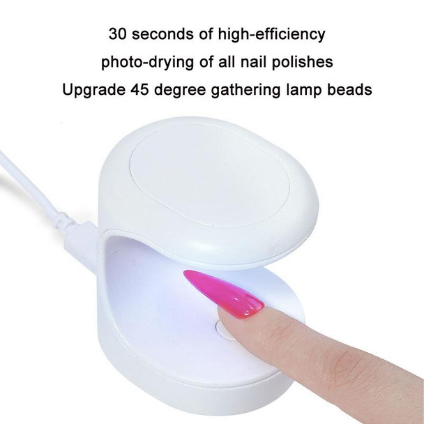 USB Mini Nail Phototherapy Lamp Nail Polish Baking Lamp, Color: Black