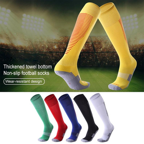 One Pair Adult Anti-skid Over Knee Thick Sweat-absorbent High Knee Socks(Yellow)