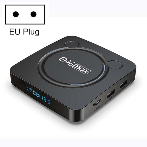 G96max Smart 4K HD Android 11.0 TV Box, Amlogic S905W2 Quad Core ARM Cortex A35, Support Dual Band WiFi, HDMI, RJ45, Capacity:2GB+16GB(EU Plug)