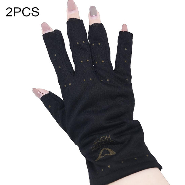 2 PCS Arthritic Joint Pain Symptom Relief Fingerless Hand Gloves