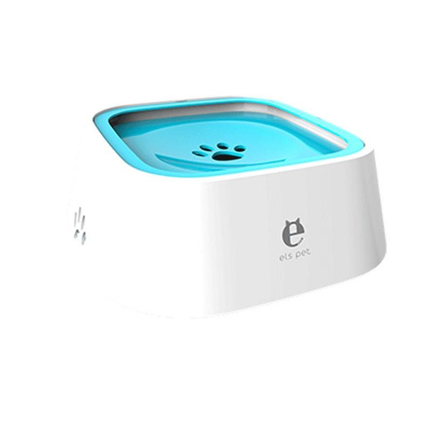 Pet Drinking Water Bowl Floating Not Wet Mouth Bowl Cat Dog Drinking Water Artifact(Blue)