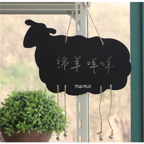 Double-Sided Hanging Wooden Creative Message Small Blackboard Home Decoration Wood Crafts(Sheep)