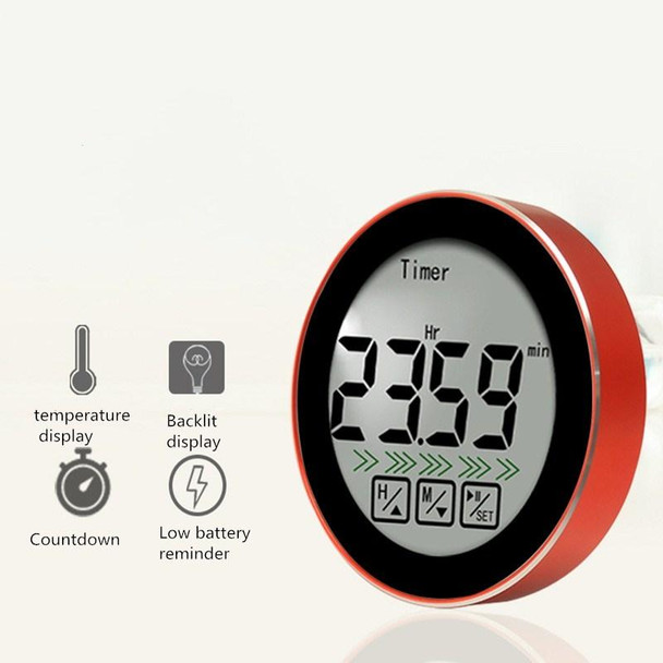 3 in 1 Room Temperature Measurement + Probe Food Measurement + Countdown Function Multifunctional Thermometer(Black)