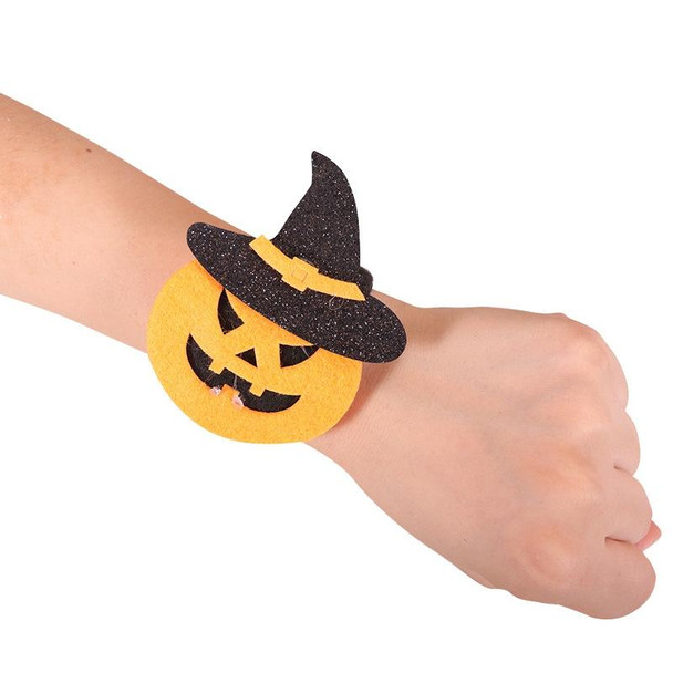 25 PCS Halloween Pop Ring Bracelet Ghost Festival Gift Party Decorations(Hooded Pumpkin)