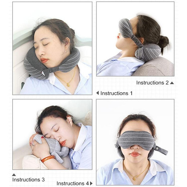 Business Travel Portable Pillow Eye Protection(Light Grey)