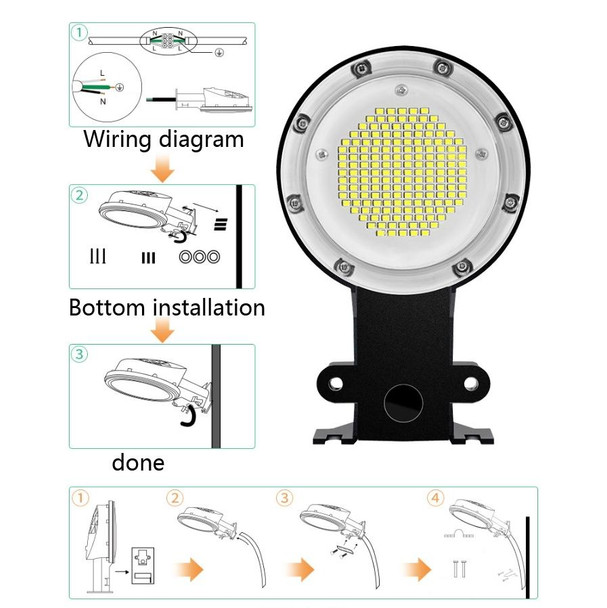 35W LED Outdoor Light Sensing IP65 Waterproof Wall Lamp Garden Courtyard Street Light(White Light)