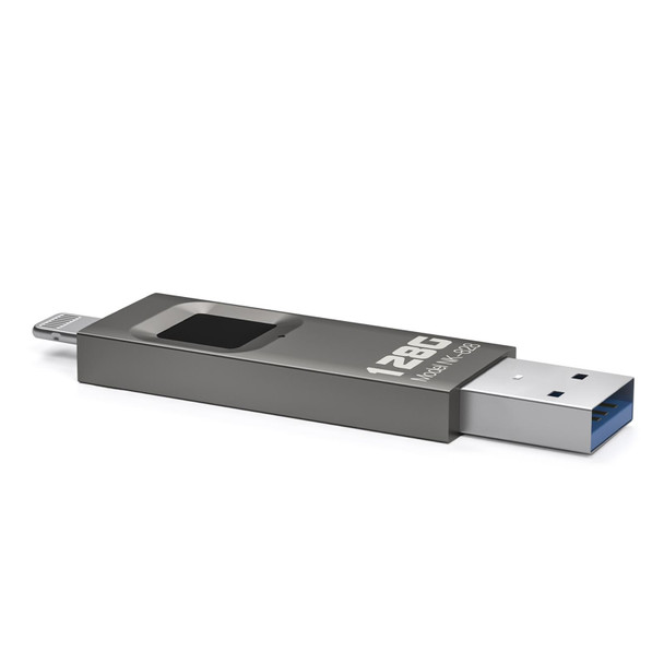 64GB NK-828 8 Pin + USB 2 in 1 Zinc Alloy U Disk with Fingerprint Unlock