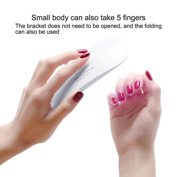 SUN mini 2 6W UV + LED USB Nail Lamp Fingernail Gel Curing Dryer(White)