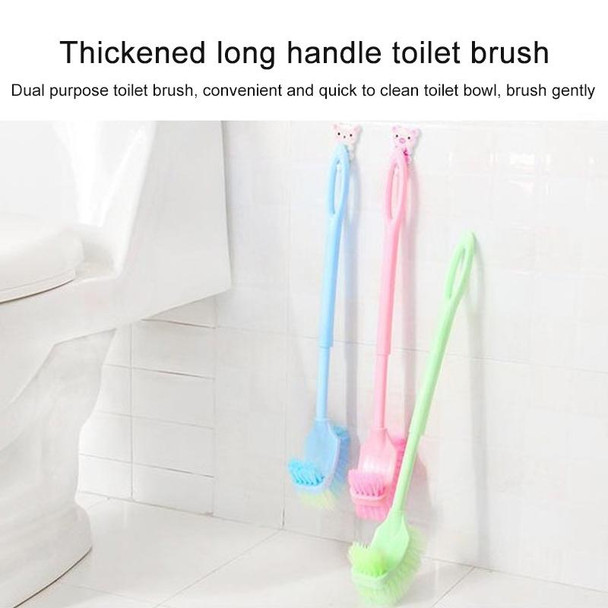 Sided Curved Handle Toilet Brush Toilet Cleaning Brush Back No Dead Toilet Cleaning Brush, Random Color Delivery