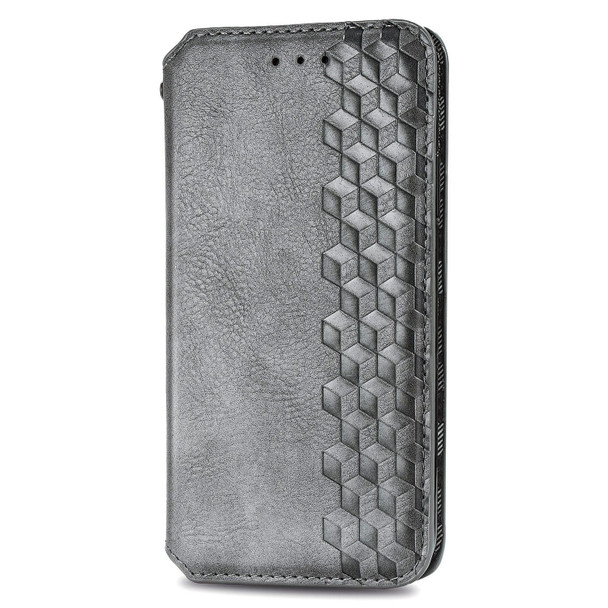 Galaxy S20 FE(4G/5G) / S20 Lite Cubic Grid Pressed Horizontal Flip Magnetic PU Leather Case with Holder & Card Slots & Wallet(Gray)