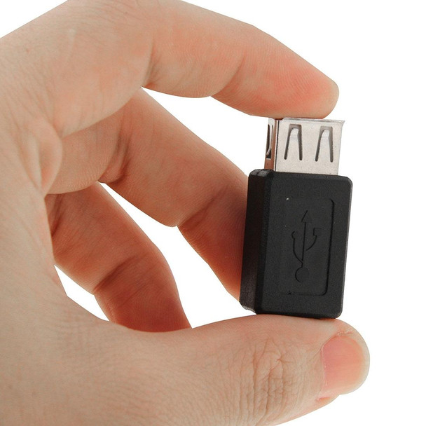 USB 2.0 AF to Mini 5 Pin USB Female Adapter(Black)