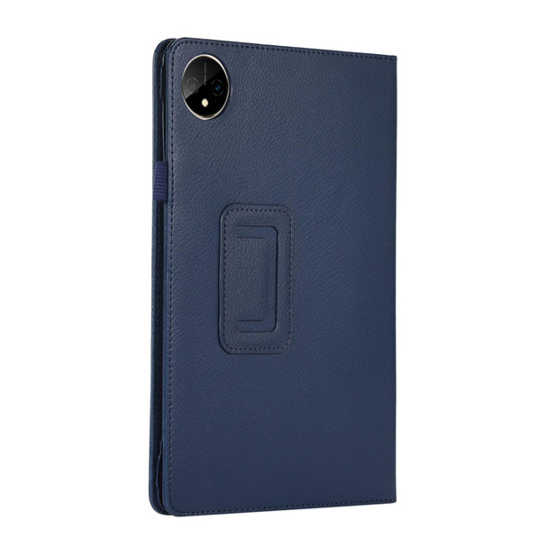Huawei MatePad Pro 11 inch 2022 Litchi Texture Leather Tablet Case with Holder(Dark Blue)