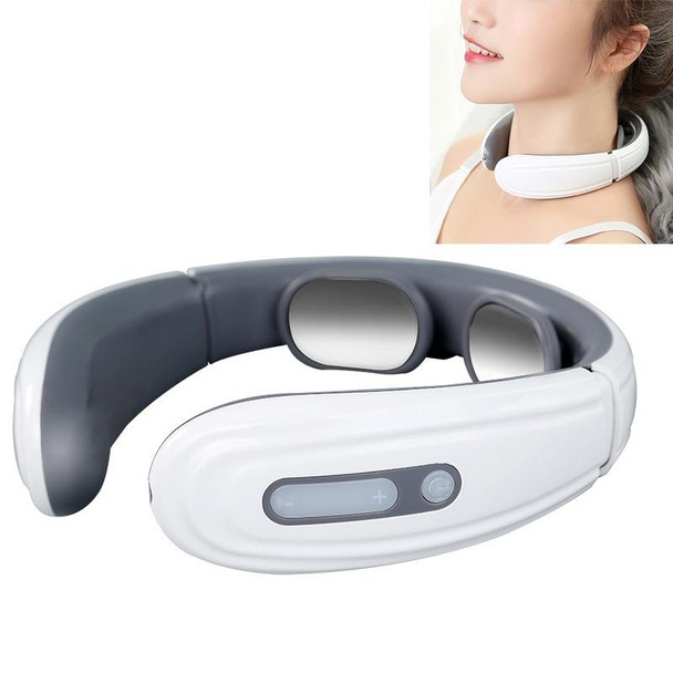 Intelligent Wireless Electromagnetic Pulse Cervical Spine Physiotherapy Instrument Neck Protector(White)
