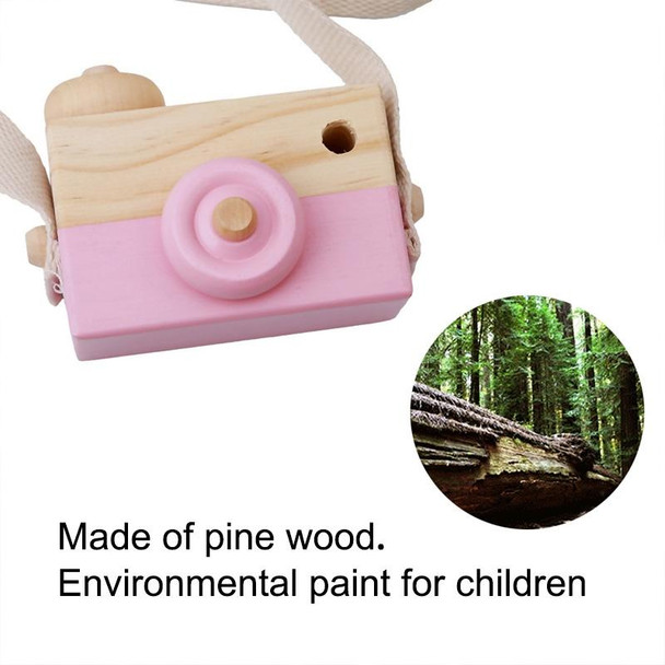 Children Wooden Camera Photography Props Creative Hand Made Toys Photo Props Decorative Ornaments(White)