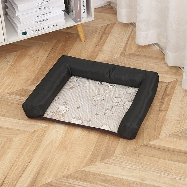 Pet Breathable And Cooler Mat Pet Bed, Specification: S(Black)