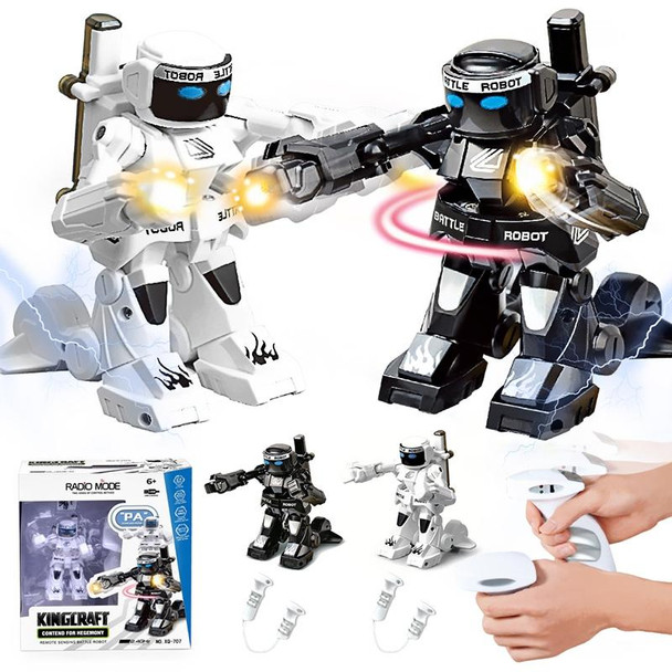 777-615 Battle RC Robot 2.4G Body Sense Remote Control Toys - Kids Gift Toy Model Mini Smart Robot Battle Toys - Boys(White)