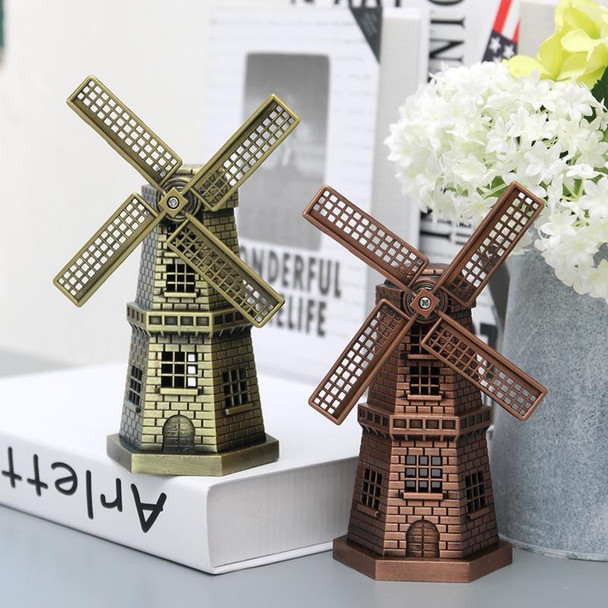 Metal Crafts Windmill Model Ornaments Decoration(Copper)