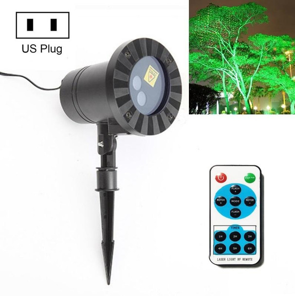 30W Remote Control Outdoor Waterproof Laser Light Garden Decoration Lawn Lamp , Green Light + Red Light(US Plug)