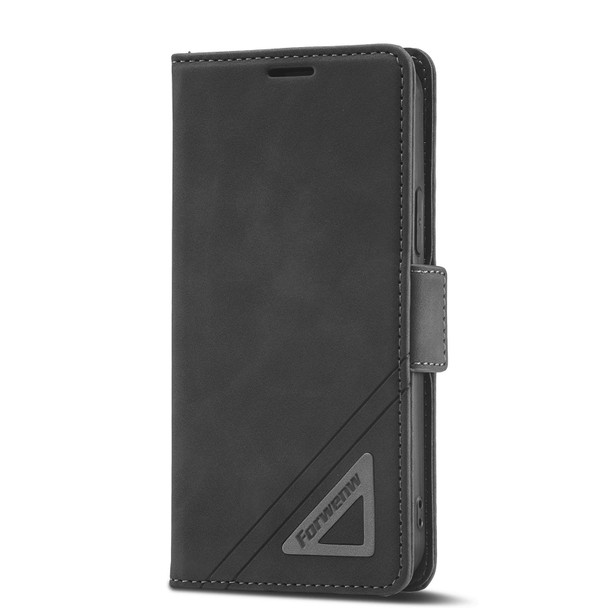 Forwenw Dual-side Buckle Leather Phone Case - iPhone 11(Black)