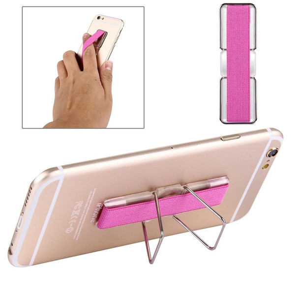 2 in 1 Adjustable Universal Mini Adhesive Holder Stand + Slim Finger Grip, Size: 7.3 x 2.2 x 0.3 cm(Magenta)