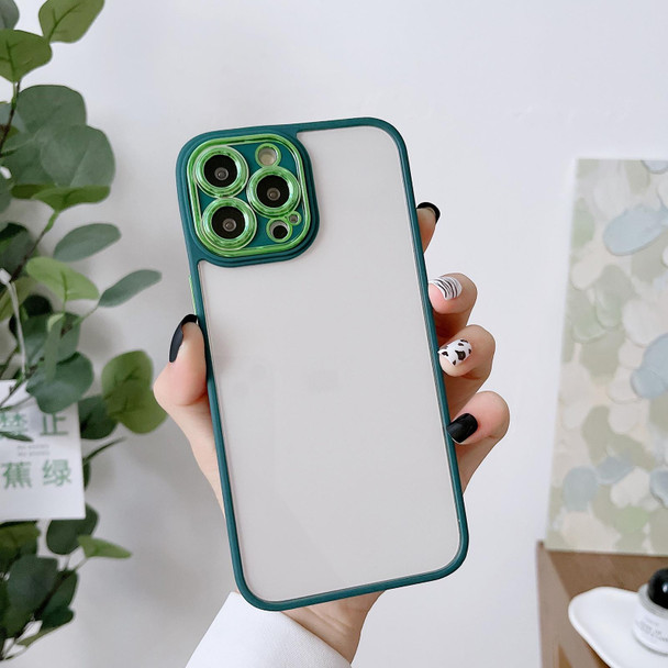 Cat-eye Electroplating TPU + Acrylic Phone Case - iPhone 14(Green)