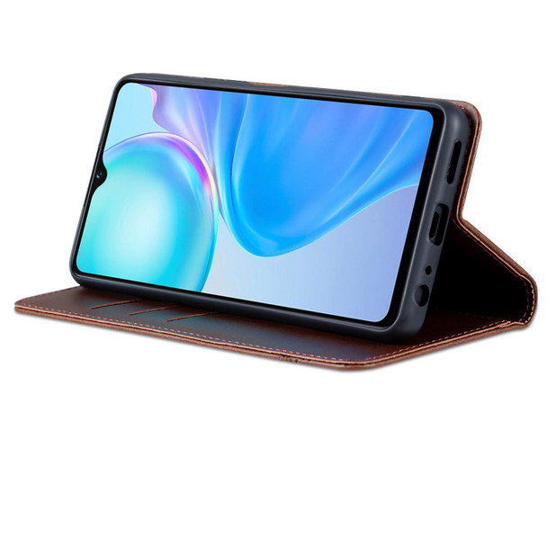 vivo Y77e/Y77 5G Global AZNS Magnetic Calf Texture Leather Phone Case(Dark Brown)