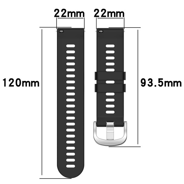 Xiaomi MI Watch Color 22mm Solid Color Soft Silicone Watch Band(White)