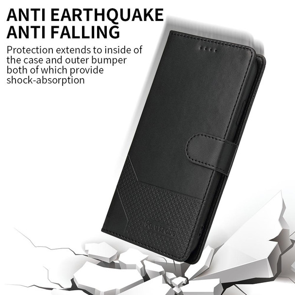 Xiaomi Redmi Note 10 4G GQUTROBE Skin Feel Magnetic Leather Phone Case(Black)